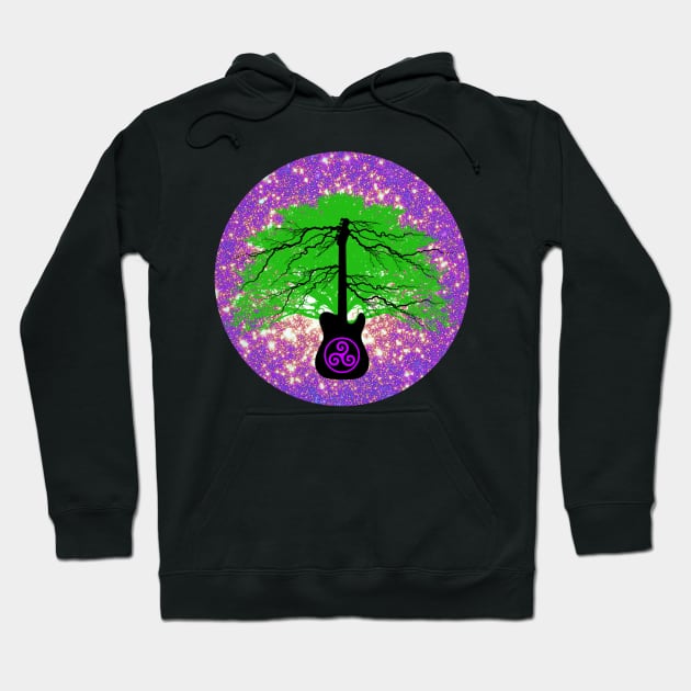 Electric Tree Guitar Hoodie by Celtic Morrigan